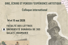 Les mots de arts et les arts en mots: dire, écrire et penser l'expérience artistique, 14-15.05.2026
